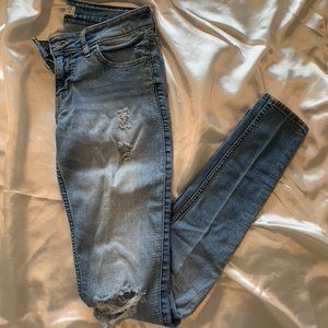Hollister Distressed Skinny Jeans - Size 1R (Waist 25, Length 31), Medium Wash